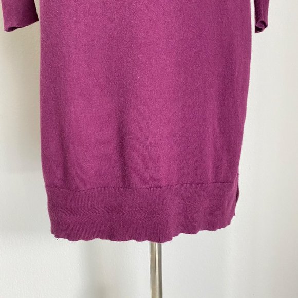 Boden sz 4 wool long sleeve v-Neck midi knit sweater shift dress - Picture 2 of 8